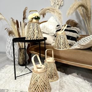 Pītas koka laternas