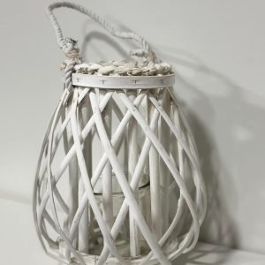 Pīta balta koka laterna - maza