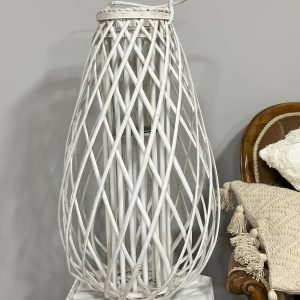 Pīta balta koka laterna - liela