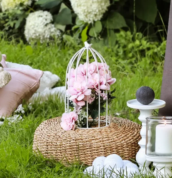 Boho stila pīts zemais sēžamais pufs