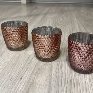 Rozā svečturu komplekts