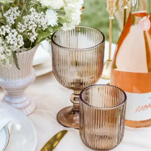 Brūna stikla glāze ūdenim 350ml